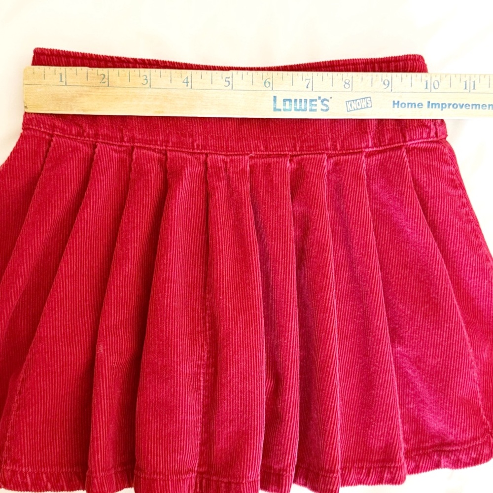 Crazy 8 EUC 2011 Red Corduroy Pleated Skirt Size 4 - Picture 6 of 8